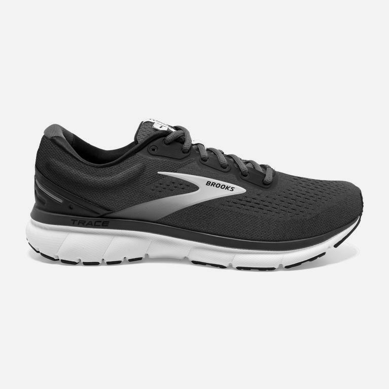 Brooks Trace NZ - Men's Adaptive Road Running Shoes - Black/Blackened Pearl/Grey (27348-IDJK)